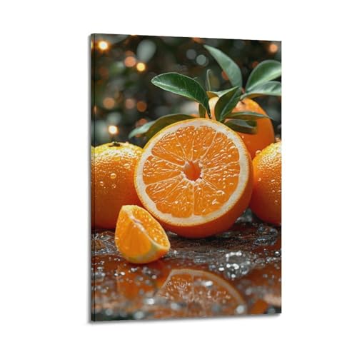 Poster orange ZHOUKEG d'art moderne pour illuminer votre cuisine