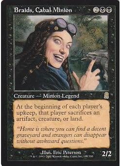 Amazon Co Jp マジックザギャザリング Mtg 黒 英語版 陰謀団の先手ブレイズ Braids Cabal Minion Ody 117 レア ホビー 通販