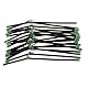SUNGOOYUE Anti Booms Tube, 20pcs Feeder Boom mit Snaps Tube Balance Connector Angelzubehör(Schwarzer Kunststoff)