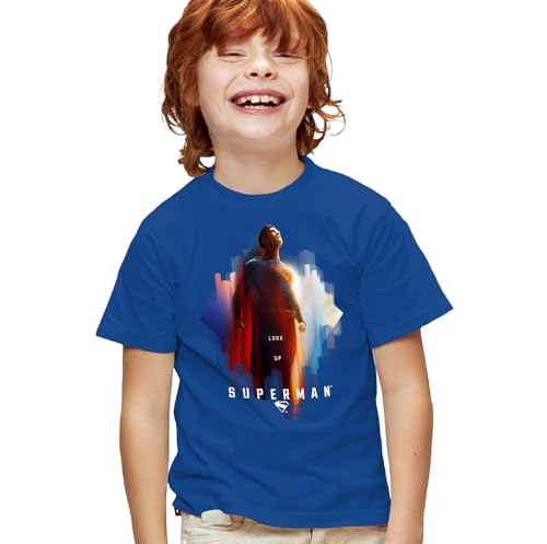 Popfunk Superman 2025 Look Up Shield Kids T Shirt for Youth Toddler Boys and Girls