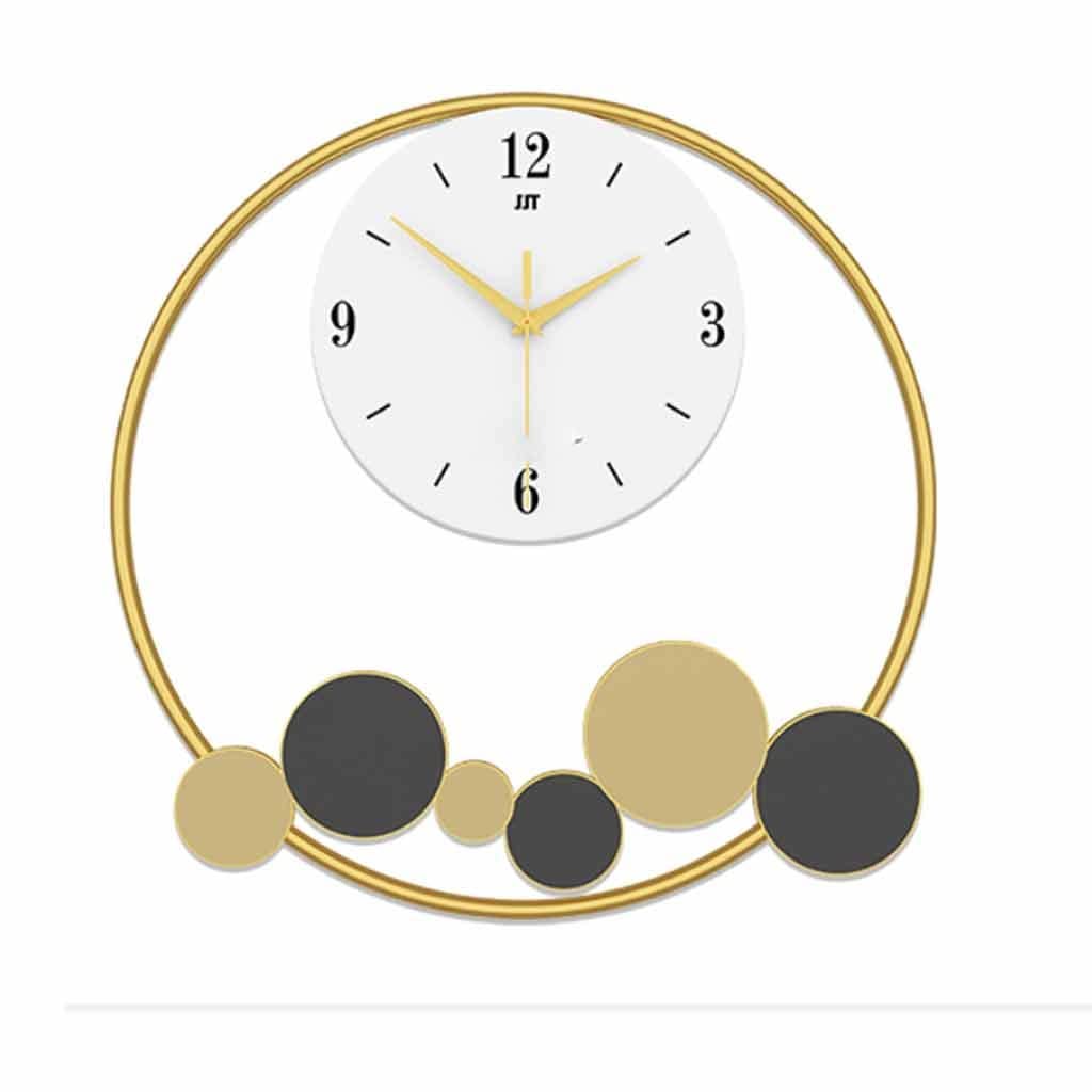 Horloge murale en métal silencieuse grand format design moderne salon