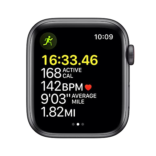 41vfnatd8IL Apple Watch SE (GPS + Cellular, 44mm) - Space Gray Aluminum Case with Tornado/Grey Sport Loop - Image 4