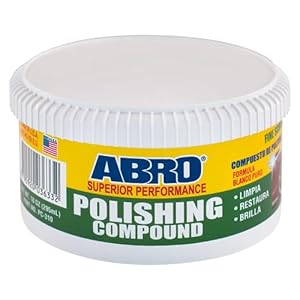 ABRO Superior Performance Polishing Compound, 10 oz., High-tech Shine Restorer for Oxidized Finishes, Swirl & Scratch Remover, Smooths & Reflects, Clean, Restore & Shine