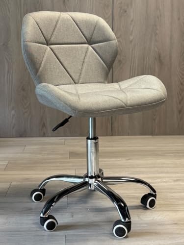 Image of Amazon Brand - Umi Height-Adjustable Fabric Office Study Computer Desk Chair for Salon, Spa, Bar in Light Grey Color