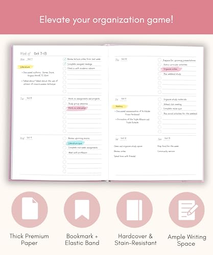 Lamare Academic Planner 2025-2026 – Undated Weekly College Student Planner 2025-2026 For Homeschool, High School, College & Nursing Students
