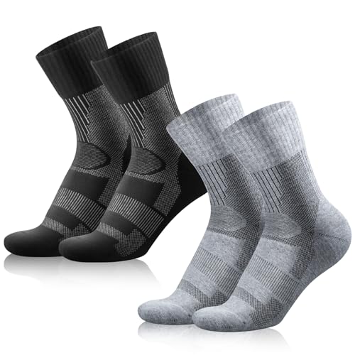ytorgr 2 paia Calzini Trekking in Lana Merino Premium-uomo e da donna,calze invernali uomo,caldi calzini invernali da trekking EU39-43