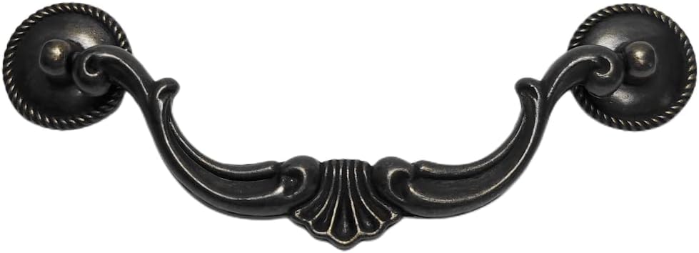 5.5" Available in Classical and Antique Colors Cabinet Handles Drawer Knob Drop Bail Dresser Drawer Pulls 140mm, Vintage Kitchen Cabinet Hardware Pulls Rustic (10,Dark Antique Bronze)