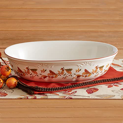 Pfaltzgraff Autumn Berry Oval Vegetable Bowl, white, 11 inches - image 4