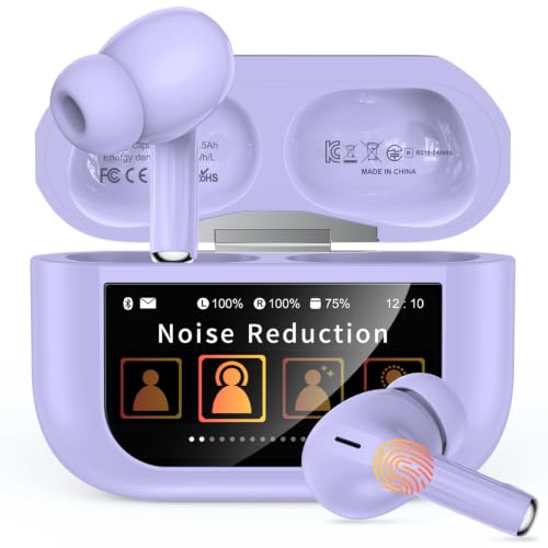 Image of Bucephalus Wireless Earbuds, Ear Buds Active Noise Cancelling with Smart Charging Case, Bluetooth 5.4 Headphones, 48H Playtime & Bass Stereo Sound, Compatible with iPhone, Android, Pad - Aurora Purple