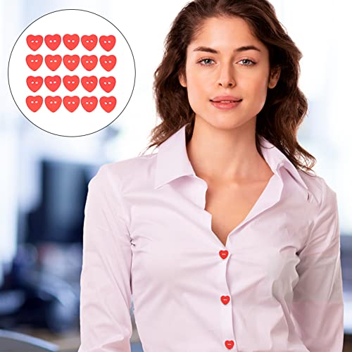 Galpada 300Pcs Decorative Fasteners Accessories Heart Sewing Red Christmas Supplies Scrapbooking Button Flatback Buttons Shape- Resin Lovely Ornaments Beautiful Diy Embellishments #TOP6