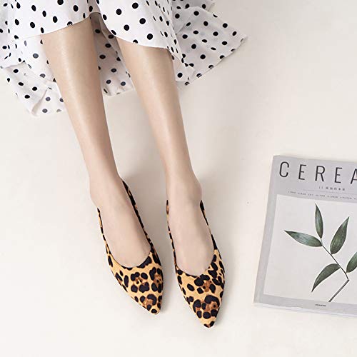 ANUFER Womens Pointed Toe Ballerinas Lightweight Flat Pumps4