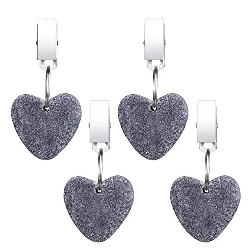 Jianpan Mantel Pesos Mantel Colgante,Clips de Mantel para mesas de Picnic al Aire Libre - Pesos de Mantel Colgante de Mantel con Clip de Metal, Mantel en Forma de corazón, Perchas de Peso, Cubierta Cover