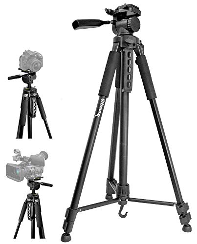 Ultimaxx Lightweight Portable Camera Tripod Stand with Carrying Bag for Sony, Nikon, Canon, Olympus, Pentax, Panasonic, Samsung Cameras and Camcorders (72")