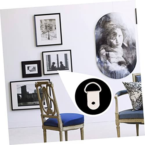 Image of 100pcs Semi-Circle Picture Frame Hangers Photo Hanging for Wall Art Easy to Install Frame Hardware for Gallery and Office Decor