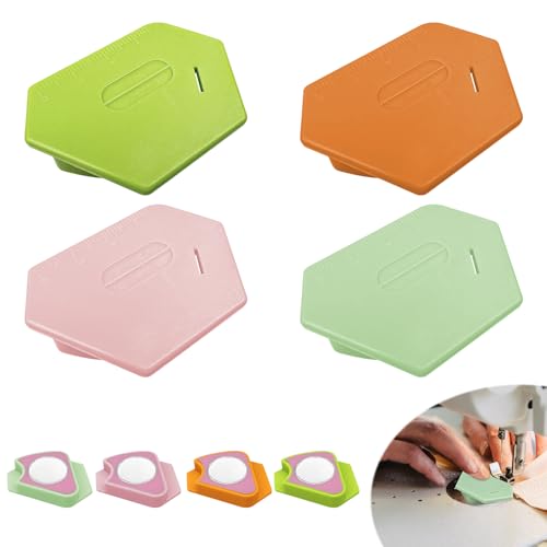 Tryslyn 4 Piezas Guia Magnetica Maquina Coser Multifuncional, Magnetic Sewing Positioning Tool With Scale, Magnetic Sewing Guide Rail Portátil, Imanes Guia de Costura, para Proyectos de Costura.