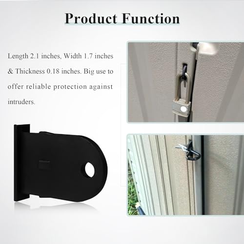 Ctuoptuo Outdoor Resin Shed Hasp Latch, Bolt Latch, Replacement for The Rubbermaid Outdoor Resin Shed Hasp Latch, Black Solid Core Plastic 1 Pcs - Image 4