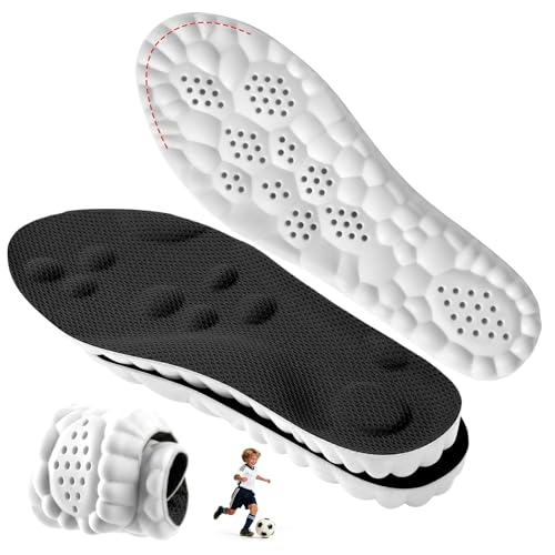 Image of 4D Cloud-Soft Comfort Insoles for Kids and Youth - Memory Foam Insoles with Shock Absorption - Trim-to-Fit Arch Support Insoles for Healthy Development of Growing Feet (US Youth 6.5Y-7Y /255mm)