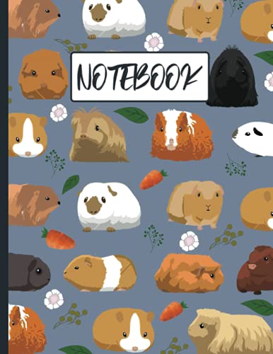 Notebook: Cute Guinea Pig Journal, Lined Notebook, Guinea Pig Gift Idea for Girls, Boys, Teens. Women and Men.