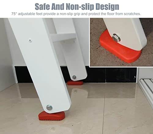 Échelle de lit superposé bois blanc escabeau de remplacement caravane 100cm