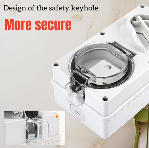 Image of MX IP66 Waterproof Outdoor Socket Box with Isolation Switch | 250V 16A Indian Socket | Dustproof Weatherproof 2 Module Modular Wall Box | Flame Retardant PC /ABS Cover for Garden, Patio & Outdoor Use