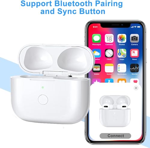 Image of Charging Case Replacement Compatible with AirPods 3rd Generation, Wireless AirPods 3 Charger Case with Pairing Sync Button Without Earbuds, (USB-C Port)