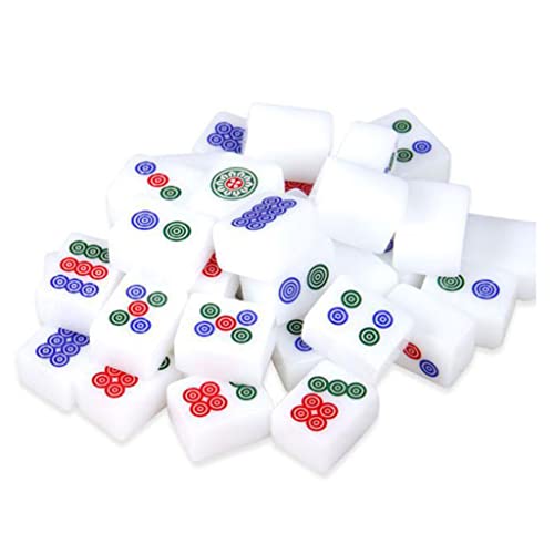 Chinese Mahjong Suet White Household 36mm 144 Tiles Acrylic miniatura 3