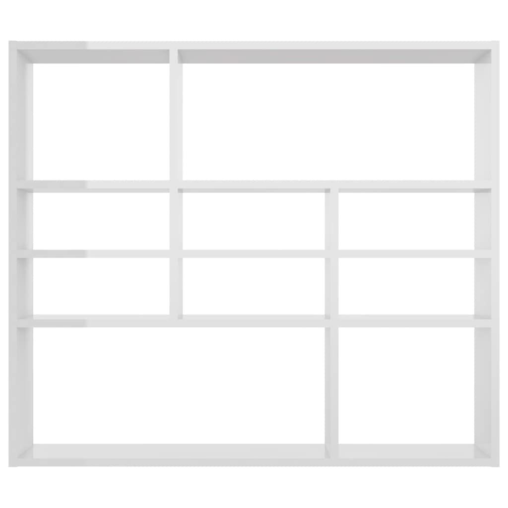 Mensole galleggianti con 10 cubi quadrati cubici da parete, mensole cubiche per camera da letto, soggiorno, bagno, vetro bianco, 90 x 16 cm