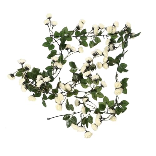 MAGICLULU Realistic Fake Vine 69 Forks Artificial Rose Flower Garland for Wedding Decorations