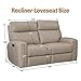 JIVINER 6-Piece Loveseat Recliner Slipcover Stretch Jacquard Recliner Sofa Cover 2 Seater Washable Reclining Couch Cover with Pocket Fitted Furniture Protector Cover (Loveseat Recliner, Light Gray)