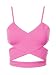 Choies Women's Cut Out Cross Spaghetti Strap Cropped Vest S