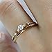 Silverjewel 1 Ct Round Cut Diamond Wedding Engagement Unique Dainty Promise Ring Set 14k Yellow Gold Plated Handmade Personalized 925 Sterling Silver Beautiful Anniversary Ring Gift For Her