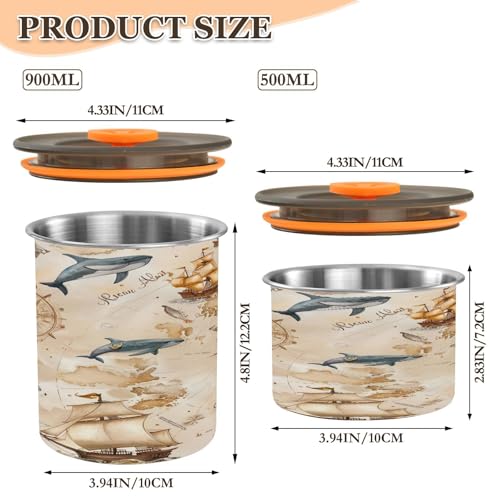Contenedor al vacío para café Qilmy 17oz acero inoxidable miniatura 3