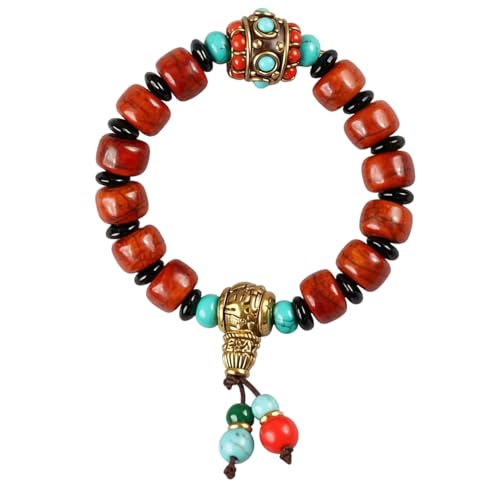 Bracelet perles turquoise vert fait main cadeau spirituel unique