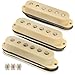 Musiclily Pro ST-60S Staggered Alnico 5 Single Coil Neck Middle Bridge Pickups Set 5.8K for Strat Style Electric Guitar, Cream