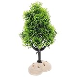 DOITOOL Árbol de Navidad para Acuario de Plástico Resistente Planta Acuática Artificial Decorativa para Peceras Decoración de Paisaje Acuático para Tanque Fácil Mantenimiento Deterioro