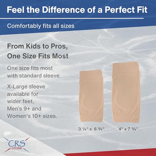 Image of CRS Cross Achilles Heel Gel Sleeves for Skating, Hockey. Pair, X-Large (Pack of 2)