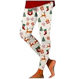 Leggings de Navidad para mujer, invierno, cálidos, mallas navideñas, para mujer, 3D, diseño estampado, pantalones rectos, pantalones de yoga, correr, pantalones de deporte, talla alta, mallas de