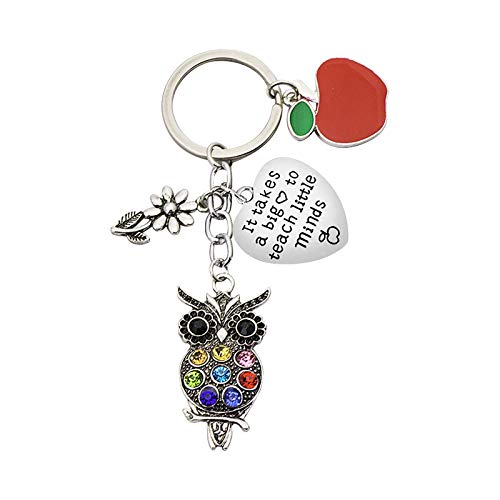 Alecony Amour Cadeau Pendentif Mode Hibou Porte-clés Fleur Unisexe personnalité décoration et accroche Gadget Utile Ado (Multicolor, One Size) Cover