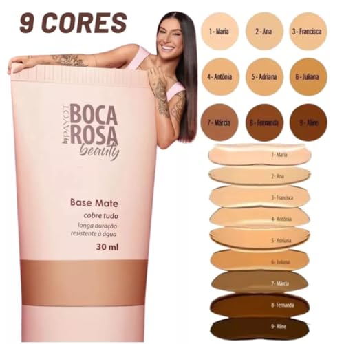 Base Mate Boca Rosa Beauty Alta Cobertura 30ml - 02 Ana