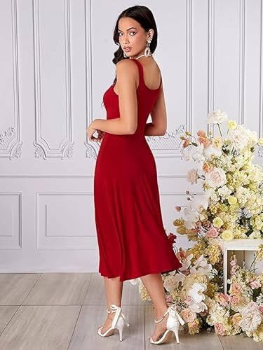 Image of KOTTY Women's Flowy Midi Round Neck Plus Size Dress