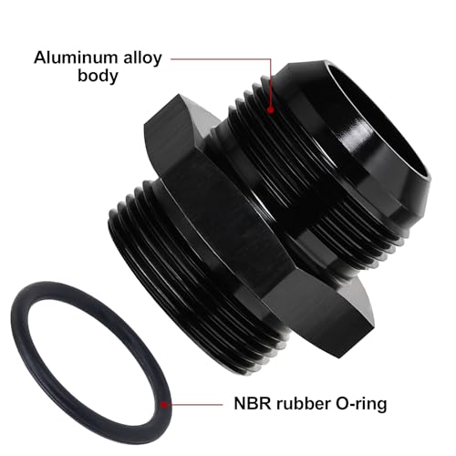 Image of EVIL ENERGY 20AN Flare to 20AN ORB Male Fuel Rail Adapter Fitting Black