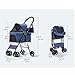 Exquisite Dog Prams Pushchairs for Small Dogs, Folding 4-Wheel Pet Stroller for Cats & Dogs, Lightweight and Durable (Blue)(Pink)