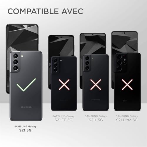Coque Samsung S21 avec bords surélevés et double couche bleu