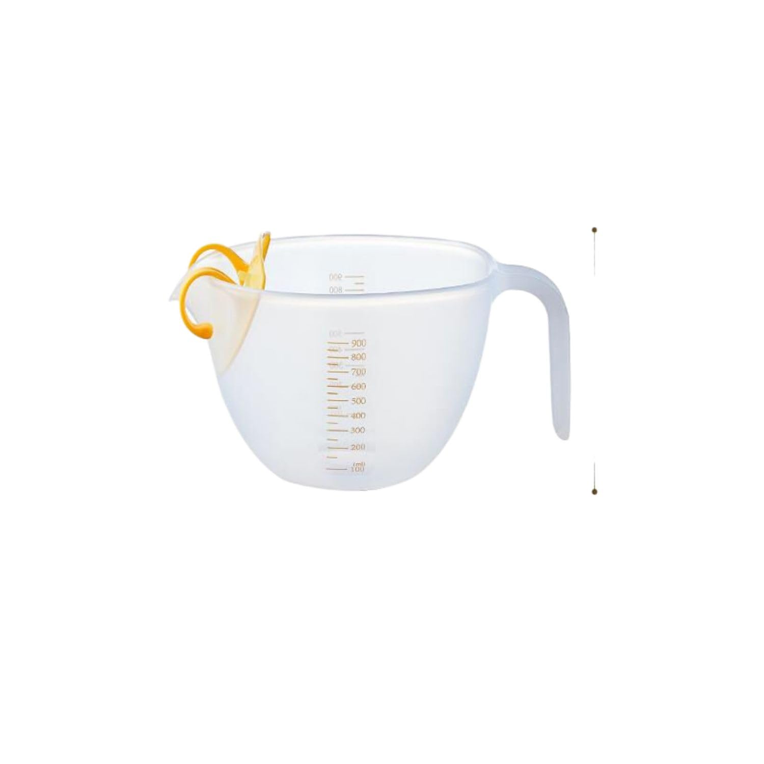 Verre doseur plastique gradué pour cuisine et pâtisserie grand volume avec spatule plastique