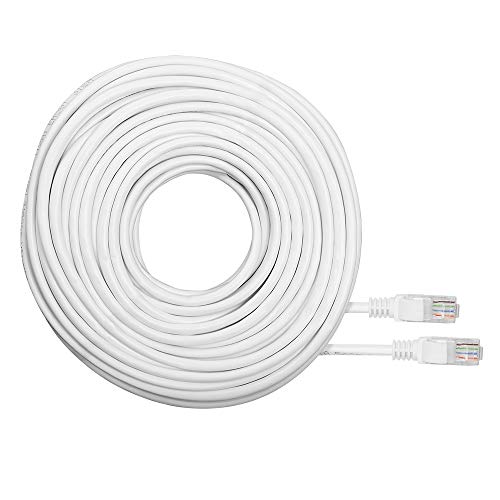 R-Tech RJ45 Cat5e Network Ethernet Cable – 60 Feet (18.2 Meters) – White