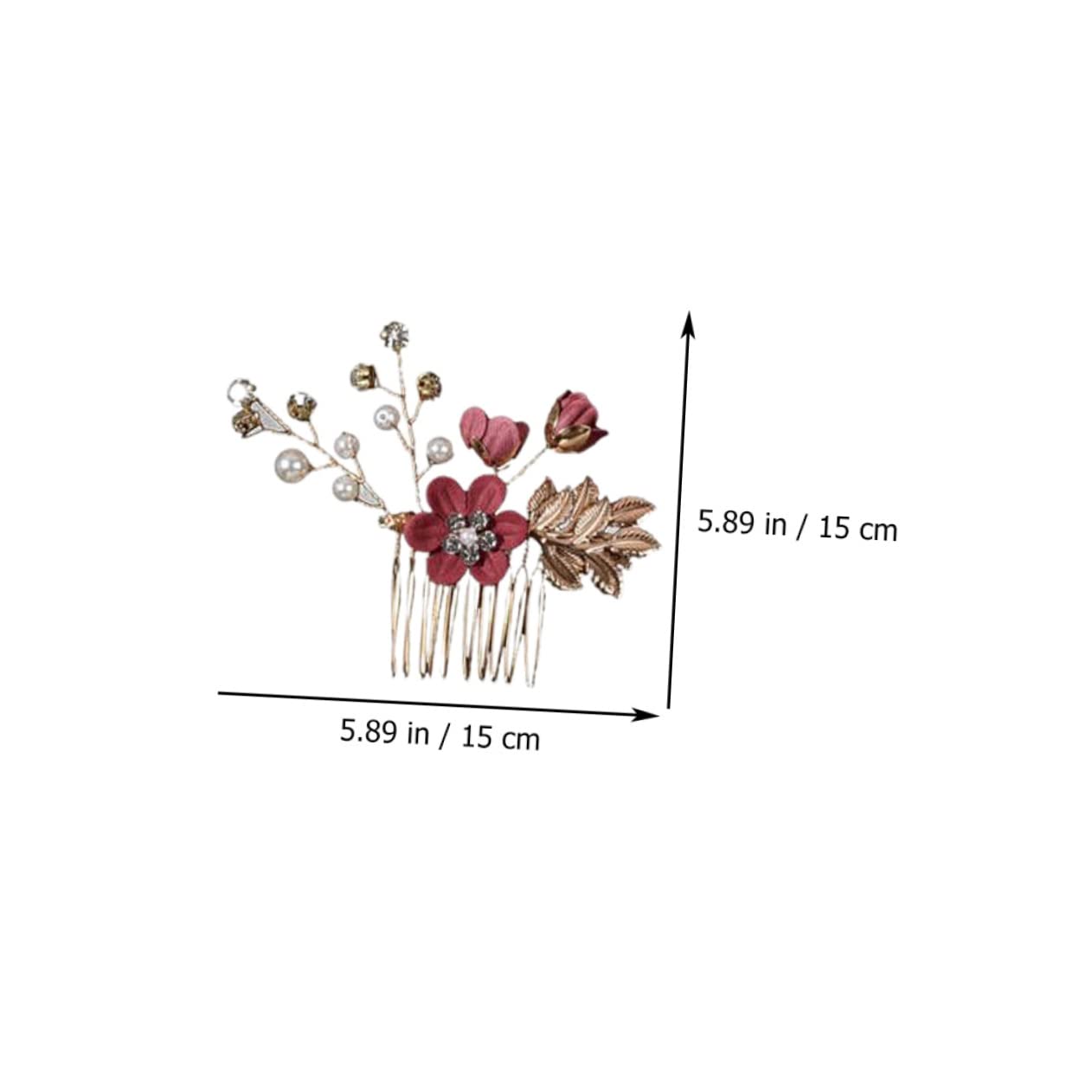 Abaodam 4 Juegos Horquilla Para El Cabello Para Mujeres Trenzas Peine De Inserción De Pelo De Boda Peine De Flor De Decoración Flor Novia Aleación De Zinc Delicado
