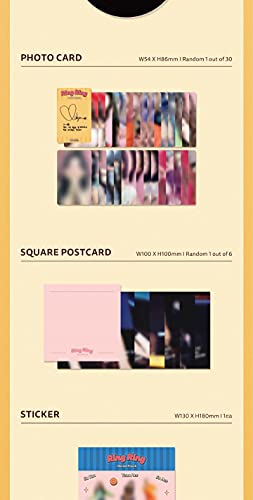 Álbum de fotos y almacenamiento para CD Rocket Punch Ring Ring, primer álbum sencillo, 60 páginas, temática K-pop, amarillo, moderno, rectangular, sellado miniatura 3