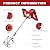 Cement Mixer, 2100W Handheld Electric Concrete Mixer, Portable Mortar Mixer with 6 Adjustable Speed, 110V Mud Mixer Machine Drill Tool for Paint Mortar Fodder Mixing Drywall Grout Plaster (Red)