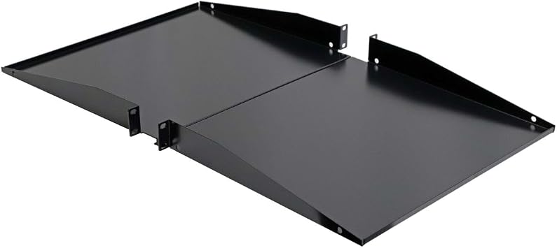 Aeons 1U 19-inch Universal Server Shelf Rack Mount Cantilever Center Mount Shelf 15" Deep, Fixed Server Rack Cabinet Solid Shelf Black 2-Pack