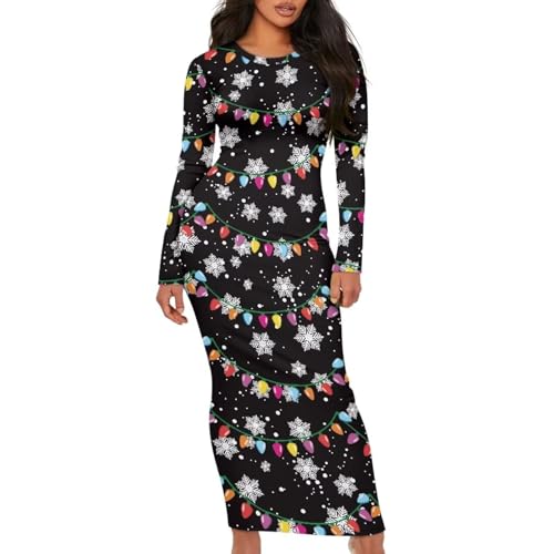 Robe noel manches longues chic pour offrir un style élégant et chaleureux en hiver